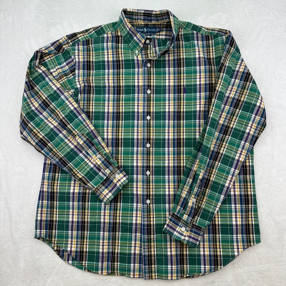 Ralph Lauren Classic Fit Plaid Long Sleeve Button Down Shirt Men's XL - Picture 2 of 11